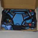 No Pull Dog Harness, Collar & Leash Set | Includes Dog Seat Belt, Collapsible Bowls & Poop Bag Dispenser. Ideal for Training, Walking, Hiking. Fits Small to Large Dogs(Blue-XL)