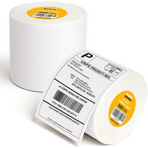 QNCZ 2 Rolls (500 Labels/Roll) 4x6 Thermal Labels, Thickened Standard Size Shipping Labels, Perforated, Smudge-Proof Adhesive, Compatible with Rollo, Zebra, Jadens, Nelko Thermal Printers