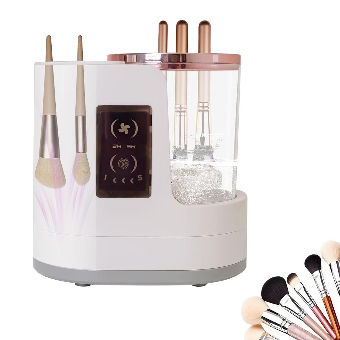 3-in-1 Automatic Makeup Brush Cleaner and Dryer, Deep Cleaning & Drying, Fits All Brush Sizes, Perfect Electric Cleaning System Gift for Makeup Lover