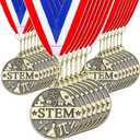 Quelay 30 Pcs 2'' Award Medals Bulk Gold Winner Medals with Neck Ribbons Metal Trophy Award Prize Gift for Tournaments, Competitions, Party, Kids and Adults