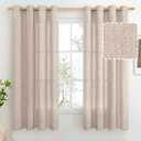 BGment Taupe Linen Curtains for Living Room 63 Inch Length 2 Panels, Thick Privacy Light Filtering Coffee Brown Window Curtains, Grommet Burlap Drapes for Bedroom, Each Drape 52 Inch Wide