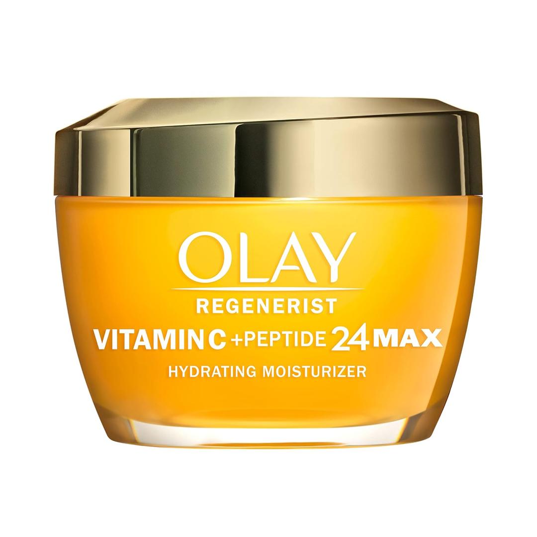 Olay Vitamin C MAX Face Moisturizer, Brightening Cream for Women, Hydrating, Evens Tone, Dark Spot & Hyperpigmentation Reduction, Glowing Skin Care - Niaciniamide, Peptides 1.7 Oz (1.7 Ounce (Pack of 1))