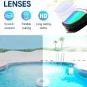 Swim Goggles, Polarized Adult Swimming Goggles Bungee Strap No Hair Pulling Anti-fog Pool Goggles for Men Women