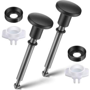 Enhon 2 Set Tub Spout Diverter Repair Kit, Includes 2 x Diverter Valve Stems, 2 x Cup Seals and 2 x Gates, Bathroom Shower Bathtub Leaky Faucet Repair Replacement Parts(Matte Black, Classic)