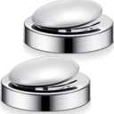 2 Pcs Stainless Steel Soap, Metal Soap Stainless Hand Odor Eliminator Remover with Base Tray Odor Remover Bar for Fish Onion Garlic Other Strong Scents from Hands, Suitable for Kitchen