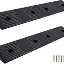Rubber Curb Ramp 2.5" Rise Threshold Ramp for Driveway 2 Pcs