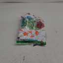 misaya Rectangle Vinyl Tablecloth, Fitted Table Cover, 100% Waterproof, Elastic Edge, Flannel Backing, Plastic Table Cloth Fit 4 Foot Folding Tables for Picnic, Camping, Outdoor (Flowers, 24x48 inch) (Off White)