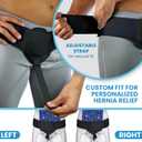 Everyday Medical Inguinal Hernia Support Belt for Men I Fits Left or Right Side I Post Surgery Men and Womens Hernia Support Truss for Inguinal, Groin Hernias I Adjustable Waist Strap I Black, S/M