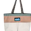 KAVU Twin Falls Tote Shoulder Strap Canvas Color Block (One Size, Calm Coast)
