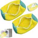 Shoe Washing Machine Bag, Sneaker Cleaning Laundry Reusable Shoe Bag for Washer and Dryer 2PCS for All Shoes (Yellow)