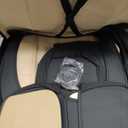 Car Seat Covers Custom Fit for Ford F150 2009-2026, Faux Leather Seat Cover Set for 2017-2026 F250 F350 F450, Acommodating Regular Cab Super Cab Super Crew Pickup Truck Cushions(BeigeBlack, Full Set)