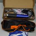 Grease Gun Kit 8000 PSI Heavy Duty 14 OZ Pistol Grip Grease Guns with 19" & 28" Spring Flex Hose,Quick Release Coupler,90 Degree Adapter,2 Needle Tips,2 Nozzles,2 Extension Tubes (Blue)