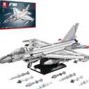 Reobrix F-16 Fighter Jet Building Sets,Military Fighter Display Model,Air Force Building Block Set 33027,Fighting Falcon Airplane Army Construction Set,Toys Gifts for Military Fans and Kid 14+,1377PCS