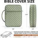 Bible Cover Case for Women Large Bible Bag, Bible Study Supplies Journaling Kit Quilted Church Bag with Handle, Puffer Book Carrying Case w/Tabs Accessories Mothers Day Christian Gifts for Women Mom
