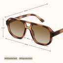 livho Trendy Polarized Square Aviator Sunglasses Women Men Square Eyewear Frame, Retro Sun Glasses for Women Men 2025 Shades
