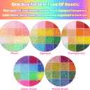 Funtopia 34000pcs+ 3mm Seed Beads for Jewelry Making, 5 Types 120 Colors Small Glass Beads for Bracelets, Friendship Bracelet Kit with Alphabet Letter Beads Smile Face Beads for DIY, Art and Craft