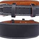 Weight Lifting Belt Back Lumbar Support Strength Training Fitness Workout Home Gym (Black)