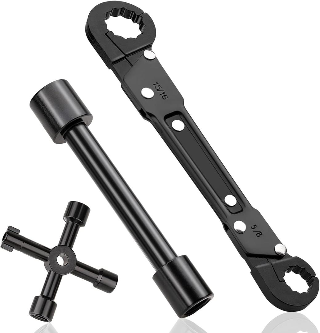 Plumbing Tools, Professional Angle Stop Wrench Kit, Angle Stop Removal Tool for Installing New Compression Angle Stop and Removing the Compression Ring