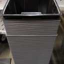 Mueller M-Resin Heavy Duty Tall Planters for Outdoor Plants, Indoor Grande Plant Pots, Boxes, Trees, Flower Pots, 2-Piece Set, 24”, Modern Design, Built-in Drainage, Front Porch Decor, Dark Gray