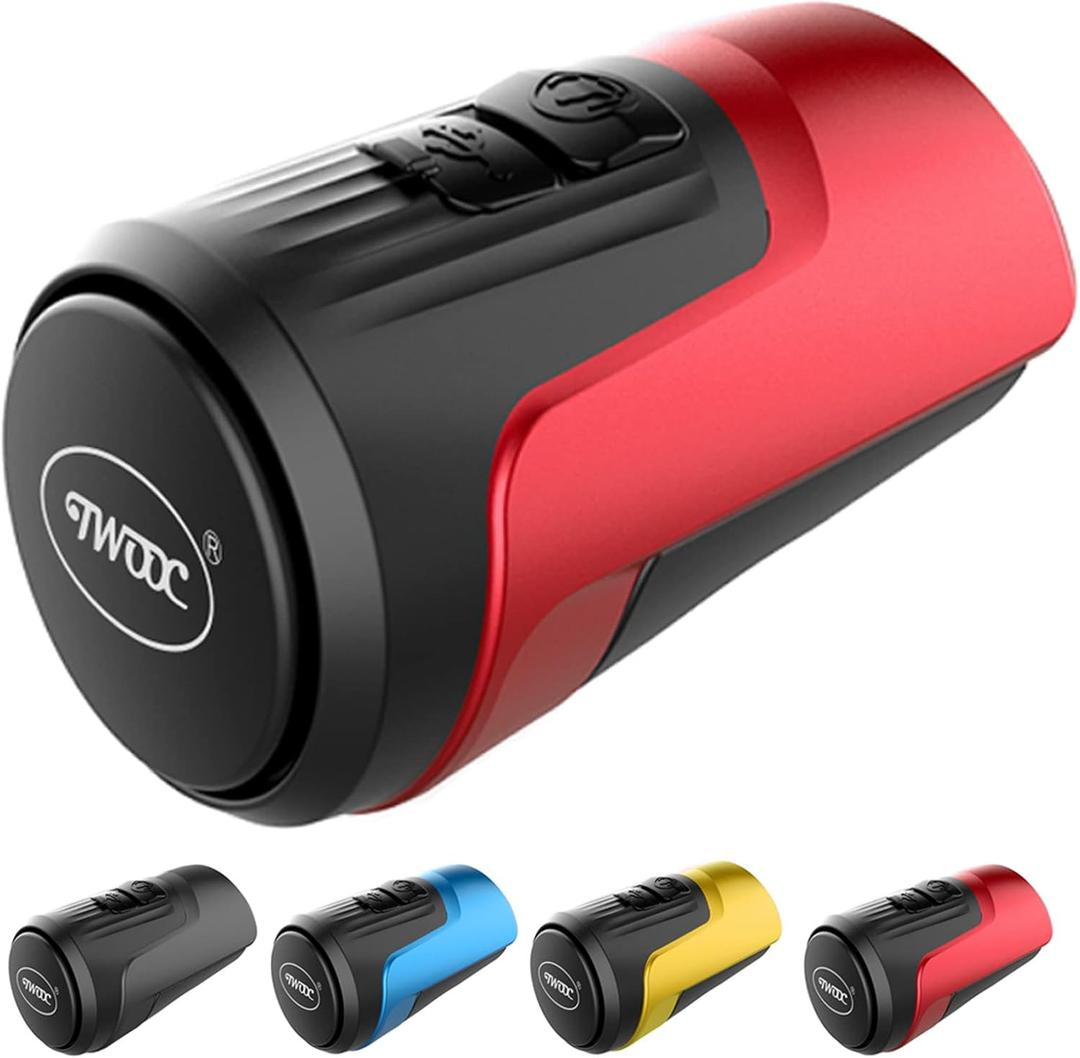 Electric Bike Bell, 125db Anti-Theft Alarm Loud Electronic Bicycle Horn, 1 Sound Modes, USB Rechargeable Battery, Waterproof Bike Horn for Mountain Bike/Road Bike/BMX/Adults (Red)