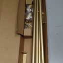 5/8 Diameter Curtain Rods 30-90 Inch, for 30-84 Inch Windows, Adjustable Splicing Gold Curtain Rods for Windows with Brackets, Window Rod Long Small Curtains Rod