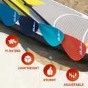 SUP Paddle - Adjustable 3 Pieces Stand Up Paddle Board Paddle with Unique Lock Design Floating Alloy Shaft Paddleboard Paddle, Black Paddle 