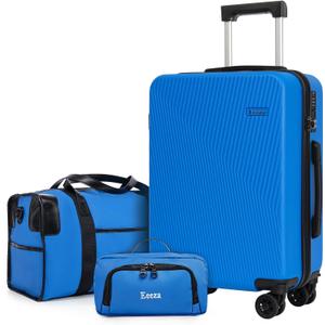 Luggage Sets 3 Piece, Carry on Luggage 20in Suitcase Set, Blue