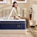 King Mattress, 14 Inch King Size Hybrid Mattress in a Box, Medium Firm Memory Foam mattress, with Individual Pocket Springs, Upgrade Zoned Support, Motion Isolation&Pressure Relief, CertiPUR-US