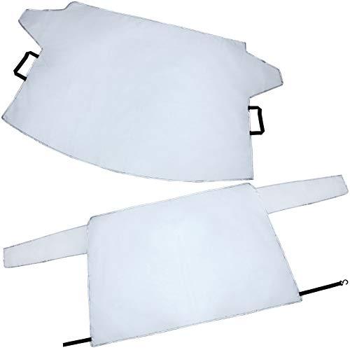 2 Pieces Car Windshield Snow Cover Ice Frost Protector Windproof Car Cover Oxford Windshield Fit Winter Snow Defender for Most Vehicles Trucks SUV