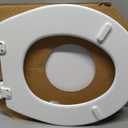 BEMIS 500EC 390 Toilet Seat with Easy Clean & Change Hinges, 1 Pack Round, Cotton White