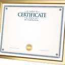 Giverny 8.5x11 Picture Frames, Gold Photo Frames for Wall or Tabletop Display, Simple Design Glossy Finish Frame Perfect for Home Decoration, Office, Certificate Frame, Degree Frame