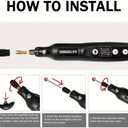 Mini Cordless Rotary Tool Kit, 5-speed Multi-purpose Engraving Tool, with LED Light, 67 Accessories, Engraving, Sanding, Grinding, Polishing, Carving, Etching, DIY Crafts