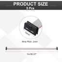 MECCANIXITY 5 Pcs IDC Connector Flat Ribbon Cable, 10 Pins 2mm Pitch 1m Length FC to FC Dual Female Connector Flat Ribbon Cable Wire for Industrial Electronics, Grey