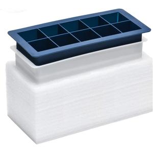 Clear Ice Cube Maker Silicone - Crystal Clear 2 Inch Ice Cube Tray,10 Large Ice Cubes Mold for Whiskey and Cocktail