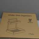 Bamboo Under Sink Organizer and Storage, 2 Tier Pull Out Cabinet Organizer, Slide Out Under Sink Storage Shelf, Undersink Organizers Shelves for Kitchen Bathroom Organization (Nature, 2 Packs)