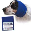 Happy Hoodie The Original Dog & Cat Calming Band - American Brand - Anxiety Relief/Noise Protection-Grooming-Thunder-Fireworks (Large, Blue) - Since 2008