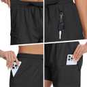 TACVASEN Women's 5" Hiking Cargo Shorts Lightweight UPF 50+ Quick Dry Athletic Shorts with Pockets Golf Outdoor Summer (Black, XXL)