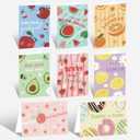 3 x Funny Thank You Cards with Envelopes & Stickers, 24 Bulk Thank You Cards Notes for Kids Baby Shower, 8 Cute Designs 4x6 in,Assorted Greeting Cards for Graduation Teachers Business Employee Appreciation