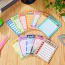 Pajean 12 Pcs End of Year Teacher Gifts Teacher Appreciation Notepad Gift Sets Lined Notepads to Do List Memo Notepads for Graduation Present Colored Cute Sticky Paper Notes Supplies(Elegant Style)