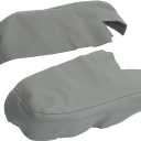 ACROPIX 1 Pair Front Door Cover Armrest Cover Pad Replacement Microfiber Leather for Honda Ridgeline 2006-2014 Gray Car Parts
