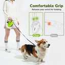 Pecute 26ft Retractable Dog Leash with Reflective Strips, 360 Tangle-Free, One-Button Control & Sturdiness Nylon Material, Long Leash Retractable with Poop Bag Holder for Medium Large Dog