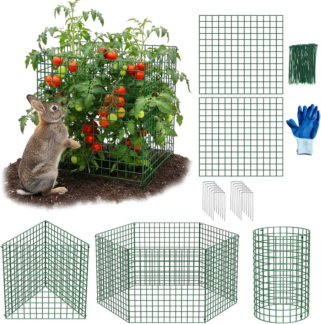 30 PCS Plant Protectors from Animals, 13"x13" Metal Plant Cages for Outdoor Plants, Reusable Plant Covers from Animals, Garden Cloche & Chicken Wire Cloche for Vegetables, Flowers, Seedlings