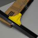 Squeegee Broom for Floor, 18'' Heavy Duty Rubber Wiper with 60'' Long Handle for Bathroom Tile, Garage Concrete, Deck, Shower Glass, Window Cleaning (Yellow)