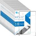 EHWINE 18 Pack 8.5 x 11 Wall Mount Acrylic Sign Holder, Wall Signs Photo Menu Flyer Display Holders, Plastic Clear Acrylic Frames for Office Home Hotel Business Store (with Adhesive Tape)