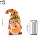 RM ROOMERS Fall Decor Gnome Figurine Decorations with LED Pumpkins, Orange Gnome for Autumn Table Decor, Small Gnome Statue for Table Centerpiece Tiered Tray Thanksgiving Decoration