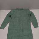 Haloumoning Girls Long Sleeve Sweater Dress Kids Casual Crewneck Knitted Pullover Jumpers 5-14 Years (7-8 Years, Green)