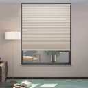 MYshade Cordless Blackout Cellular Shades, 1.5" Honeycomb Window Blinds for Bedroom & Nursery, Thermal Insulated, Noise Reducing, Privacy Shades, Inside or Outside Mount (32" W x 72" H, Beige)