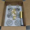 Clear Glass Bottles 6 oz - 200ml [Pack of 6] for Wine Beverages Drinks Oil Vinegar Kombucha Beer Water Soda with Cork Stopper Airtight Lid