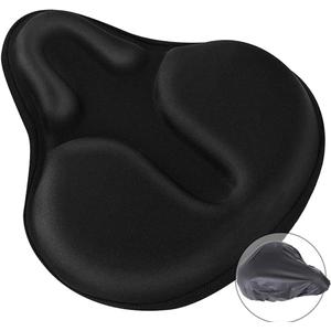 Gel Bike Seat Cushion Cover for Comfort Big Size and Breathable Fits Cruiser Bicycle and Stationary Exercise Bikes Indoor Outdoor Cycling