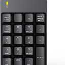 TechGarden Wired Number Pad, USB Numeric Keypad 19 Key Number Keypad Keyboard for Laptop PC Computer Notebook, Big Print Letters - Black